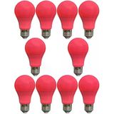 (10 Adet) Osaka 10W Pembe Işık E27 Duylu (Kalın Duy) Led Ampul