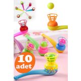 10 Adet Oyuncak Saksafon Popit Pipet Top Ufleme Oyunu Hediyelik Parti Eglencesi