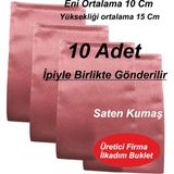 10 Adet Parlak Saten Kumaş 10*15 cm Lavanta , Sabun, Para, Hediyelik, Gül, Vb. Kesesi