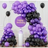 10 Adet Pastel Mor, 10 Adet Metalik Mor, 10 Adet Pastel Siyah Balon