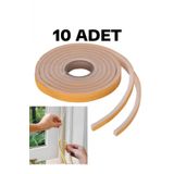 10 Adet Pencere Isi Yalitim Sungeri Yapiskanli Pencere Ruzgar Bandi (10 Adet X 5Metre)