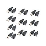 10 Adet Plastik Kapaklı Usb A Tipi Erkek Soket 10 Adet Usb Dişi