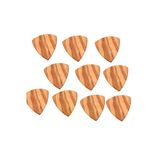 10 Adet Profesyonel Agac Ahşap Gitar Ukulele Penası Wooden Guitar Picks Kiraz Ağacı