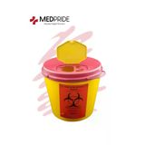 10 Adet Sarı Plastik Atık Kutusu, 5 Litre, Kilitli Kapakli, Sağlıklı Ve Güvenli Kullanım