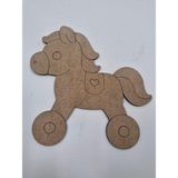 10 Adet Sevimli At Ahşap Boyama Okul Diy Etkinlik Aktivite Sanat 15 cm x 15 cm