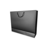 10 Adet Siyah Karton İpli Çanta Karton Poşet (45x37x12) - İp Rengi Seçilebilir