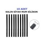 10 Adet Somafix Kalın Siyah 11.3x300 MM Çubuk Sıcak Mum Silikon