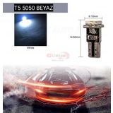 10 Adet T5 5050 Led Kılometre Kadran Aydınlatma Ampulu Fıber Beyaz