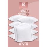 10 Adet Throw Serisi Antialerjik %100 Silikon Elyaf Dolgulu Kırlent Iç Kare Yastık 45x45cm 350gr