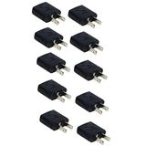 10 Adet Türk - Amerikan Priz Çevirici Adaptör Jack Plug