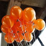 10 Adet Turuncu Metalik Uçan Özellikli Balon