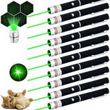 10 Adet Vıp Green Laser Poınter 100 Mw Yeşil Lazer 4 Disko Başlıklı Yeşil Lazer Arama Kurtarma Işığı