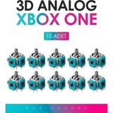 10 Adet Xbox Series S x One 3D Analog Joystick Motor Kol Tamir Yedek Parça - Yeşil
