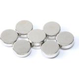 10 Adet Yuvarlak, Neodyum Mıknatıs, 10X3 Mm, Süper Güçlü Magnet - Gümüş