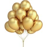10" Balon Metalik Gold 10 Adet - Sarı