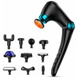 10 Başlıklı Katlanabilir Isıtmalı Masaj Aleti, Soğuk Jel Başlıklı 30W Şarjlı 9 Hız Ayarlı 45°C Isıtmalı 90°-135°-180° Açılı Boyun Sırt Bel Omuz Bacak İçin Taşınabilir Derin Doku Masaj Cihazı Seti