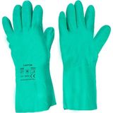 10 Çift Junıor 33CM Yeşil Nitril Asit Eldiven