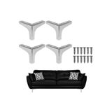 10 Cm Modern Model Krom Metal Mobilya, Dolap, Koltuk, Tv Ünitesi Ayakları (4 ADET)-robot Süpürge KROM