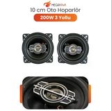 10 Cm Oto Hoparlör 200W 3 Yollu Araç İçi Kapı Hoparlörü Net Ses Performansı