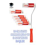 10 CM SATEN PARMAK RULO VE 5 ADET YEDEK BAŞLIK