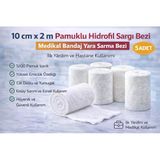 10 Cm X 2 M Pamuklu Hidrofil Sargı Bezi Bandaj Yara Sarma Bezi İlk Yardım Hastane Kullanımı 5 Adet