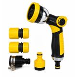 10 Fonksiyonlu Bahçe Sulama Tabancası Seti, 5 Parça | Ergonomik Kaymaz Sap, Hortum Adaptörü Dahil, Musluk Adaptörü 3/4", Ayarlanabilir Su Akışı, Araç & Evcil Hayvan Yıkama