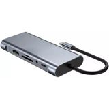 10 In 1 Type-C To Usb Hub Hdmi (4K),Audio/, Type-C/, 4X Usb 3.0/, Lan/, Vga/, Sd Card Reader Çevirici Hub 10 Port Adaptör Dönüştürücü Çoklayıcı