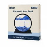 10 Inc - 25Cm Renkli Sulu Cam Kum Saati Hareketli Ayna Modeli (5570)