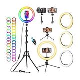 10 Inç 26 cm Rgb Işıklı Tripod Çok Renkl LED 210 cm Tripot Youtube Tiktok Işığı ve Bluetooth Kumanda
