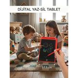 10 İnc Dijital Kalemli Çizim Yazı Tahtası Not Yazma Eğitim Tableti Writing Tablet Kırmızı