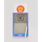 10 inch Şeffaf LCD Dijital 4 Adet Çizim Kartlı Tablet-Mavi