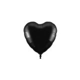 10" Kalp Folyo Balonlar 5Li, Siyah