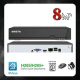 10 Kanal 2160P 8 Mp Ip Kamera Nvr Kamera Kayıt Cihazı H.265+( Ahd ve Analog Kameralarla Uyumlu Değildir )