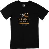 10 Kasım Atatürk Hatırası Memorial Siyah Tişört - XL