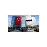 10 Kasım Atatürkü Anma Sonsuz Saat Temalı Anma Bayrağı Bayrak ve Türk Bayrağı Premium Raşel Kumaş 2'li Set 10x15 metre ATA49