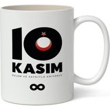10 Kasım Mustafa Kemal Atatürk Tasarımlı Kupa Bardak Baskılı Kahve Kupa Bardak Model 3