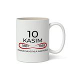 10 Kasım Mustafa Kemal Atatürk Tasarımlı Kupa Bardak Baskılı Kahve Kupa Bardak Model 9