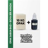 10 KG Opak Sabun Bazı + 30 ML Yeşil Sabun Boyası Hobi Seti