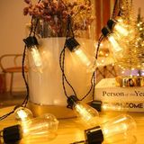 10 LED 6.5 M Gün Işığı Peri LED Pilli Bahçe Dekor Aydınlatması Doğum Günü -Düğün Yılbaşı Parti LED Dekoratif - Sarı