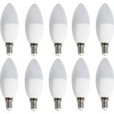10 'li Cata 7 W Mum Ledli Buji LED Ampul-Ince E14 Duy-Avize Ampülü-Beyaz Işık 6400K