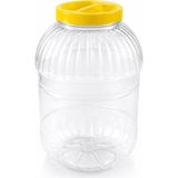 10 LİTRE Belirtilmemiş Plastik Saklama Kavanozu Gıda Saklama Kabı Şeffaf Sarı Kapaklı (Küçük / Orta / Büyük)