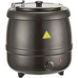 10 Litre Siyah Çorba Isıtıcısı Çorba Kazanı 10 Lt Çorbalık Benmari Potu Isıtıcı Elektrikli 220V.