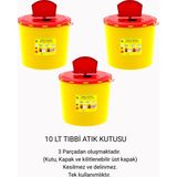 10 Lt Tıbbi Atık Kutusu 3'lü