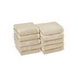 10 lu El Yüz Otel Havlusu 50x85 Cm Renkli 16/1 Avs 200 Gr Kahve