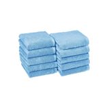 10 lu El Yüz Otel Havlusu 50x85 Cm Renkli 16/1 Avs 200 Gr Mavi