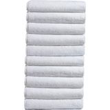 10 Lu El Yüz Otel Havlusu 50x90 Cm Beyaz 20/2 Ring 250 Gr Beyaz