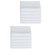10 Lu Otel Ayak Havlusu Bukle Ayak İzli 50X70 Cm Beyaz 16/2 Avs 250 Gr
