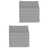 10 lu Otel Ayak Havlusu Bukle Ayak İzli 50x70 Cm Renkli 16/2 Avs 250 Gr Gri