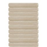 10 lu Otel Banyo Havlusu Pamuklu 70X145 Cm Renkli 16/1 Avs 440 Gr Kahve