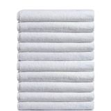 10 Lu Otel Banyo Havlusu Pamuklu 90 x 150 cm Beyaz 20/2 Ring 650 gr - 90 x 150 cm